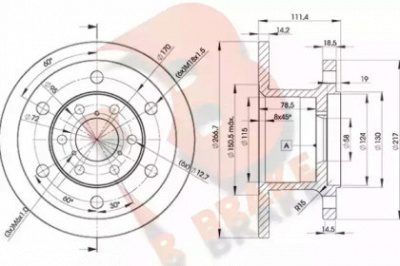 R BRAKE 78rbd13907 -  Тормозной диск